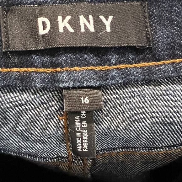 DKNY Greenwich Slim Womens Dark Wash Stretch Denim Jeans Blue Size 28 x 29 - Picture 5 of 8